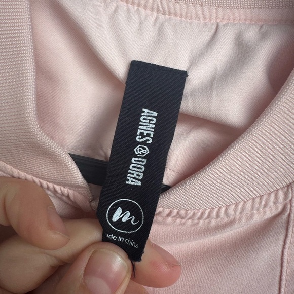 Light Pink Agnes & Dora Bomber Jacket Size Medium - Picture 3 of 5